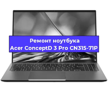 Чистка от пыли и замена термопасты на ноутбуке Acer ConceptD 3 Pro CN315-71P в Екатеринбурге